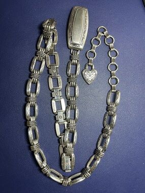 Vintage BRIGHTON 1996 silver-tone link belt